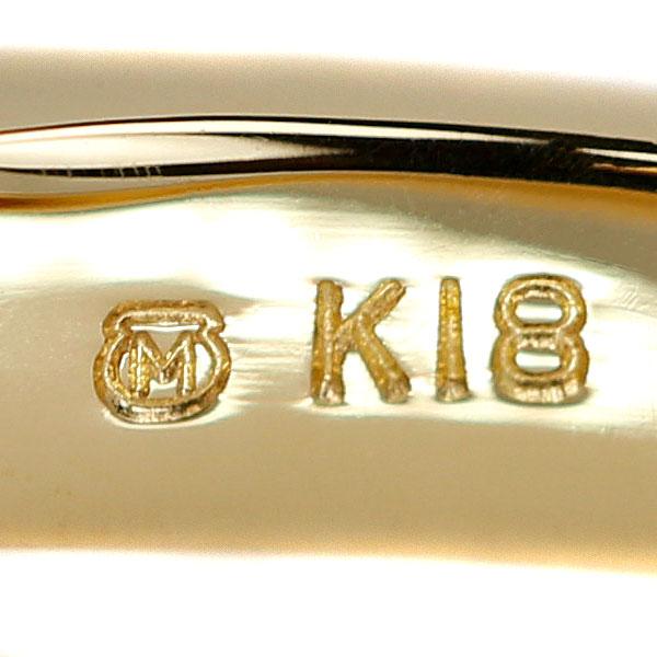 MIKIMOTO（ミキモト） ガーネット ダイヤモンド K18YG MIKIMOTO 変形 