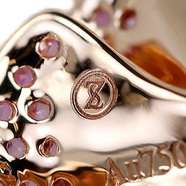 サラ・チャン ピンクサファイア ネックレス ダイヤモンド K18PG