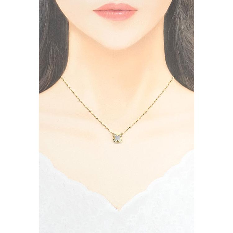 MAUBOUSSIN（モーブッサン） シェル ネックレス ダイヤモンド K18YG 