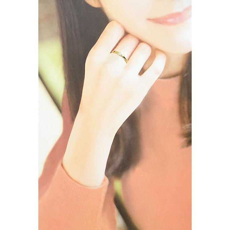 ロンハーマン ダイヤモンド K18イエローゴールド 一粒石 ベゼル  