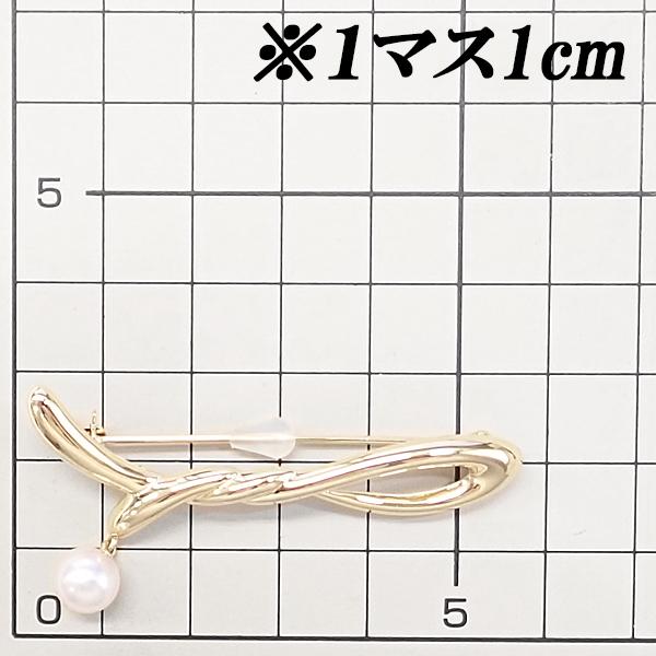 MIKIMOTO（ミキモト） アコヤ真珠 ブローチ K18イエローゴールド 一粒