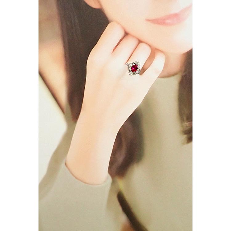 セール開催中】クレサンベール 京セラ ルビー リング ダイヤモンド