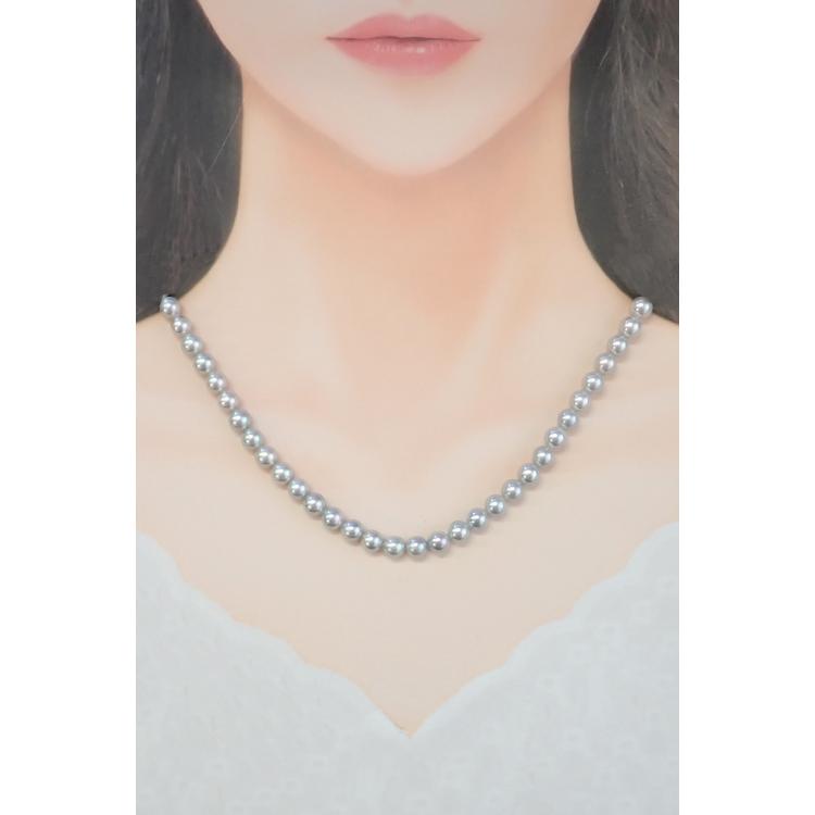 タサキ 田崎真珠 アコヤ真珠 ネックレス SV TASAKI ナチュラルブルー 