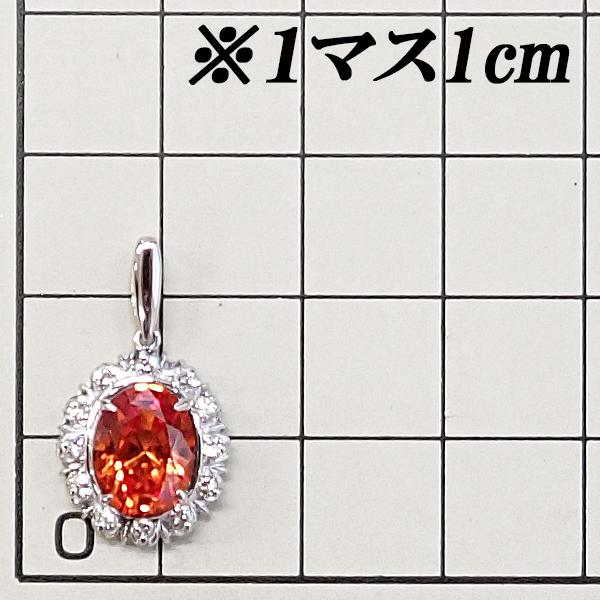 クレサンベール 京セラ オレンジサファイア ペンダントトップ