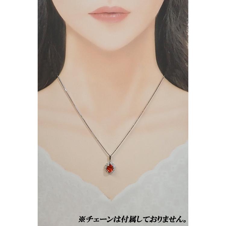 クレサンベール 京セラ オレンジサファイア ペンダントトップ