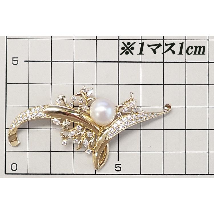 御木本　パール　ブローチ 白蝶貝 ミキモト フォーマル 真珠 MIKIMOTO（ミキモト） 白蝶真珠(南洋真珠) ブローチ ダイヤモンド K18
