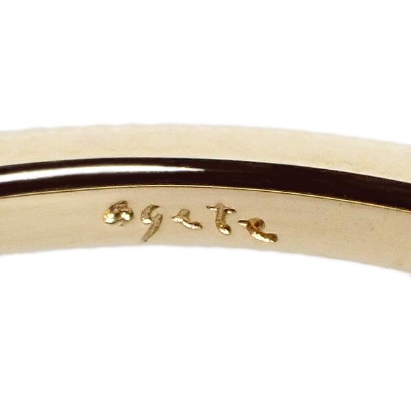 agete（アガット） ダイヤモンド リング K18イエローゴールド 細め