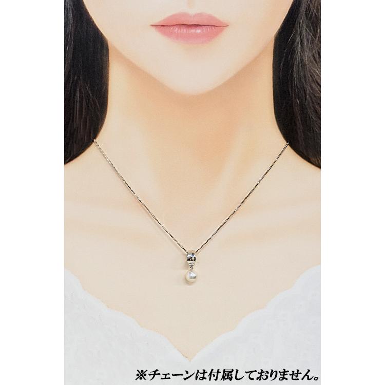 ○ミキモト アコヤ真珠ネックレストップk18 ヴィンテージあこや真珠ネックレス