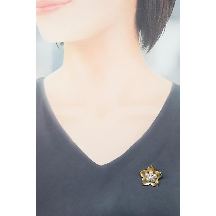 MIKIMOTO（ミキモト） アコヤ真珠 ブローチ K14YG MIKIMOTO ペンダント