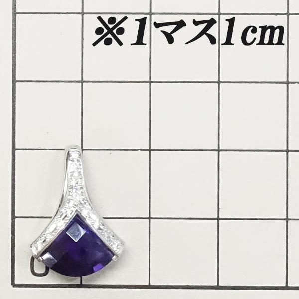 三越 アメジスト ペンダントトップ ダイヤモンド Pt900 MITSUKOSHI 