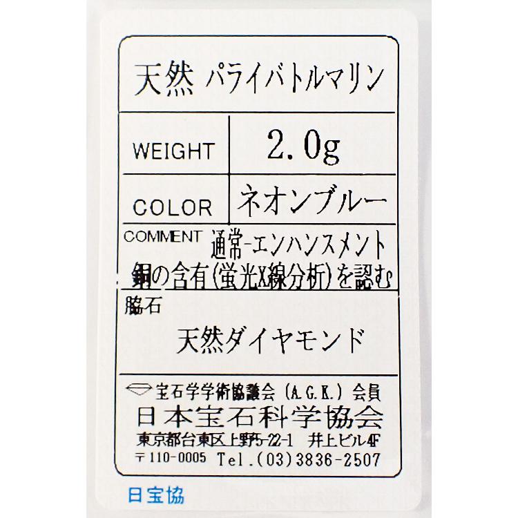 笠原真寿美 レ・エッセンシャル パライバトルマリン ペンダントトップ