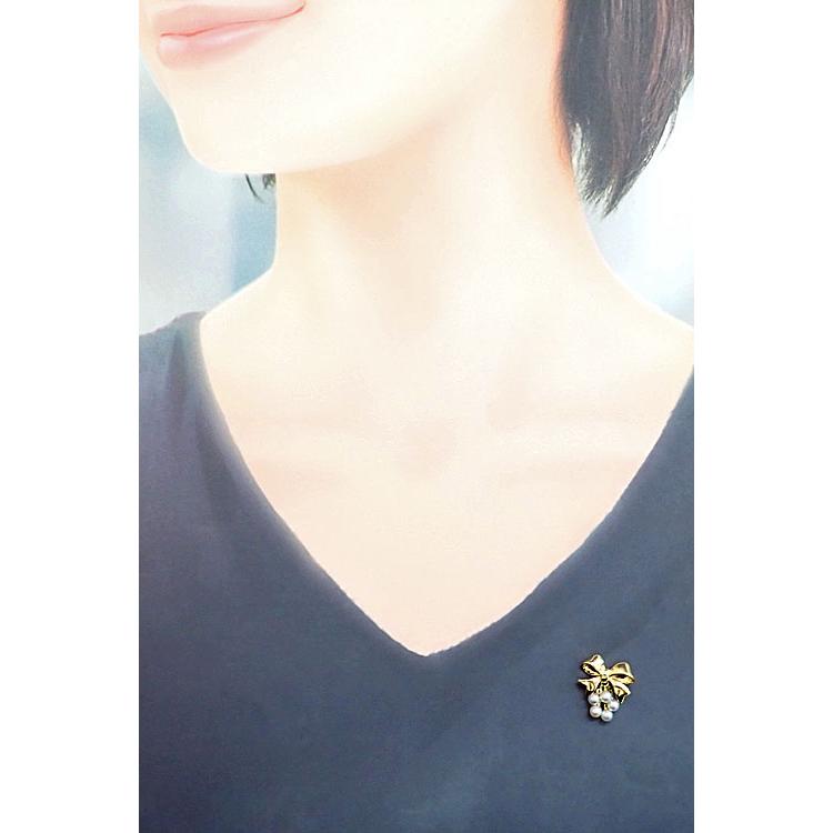 MIKIMOTO（ミキモト） アコヤ真珠 ブローチ K18イエローゴールド 
