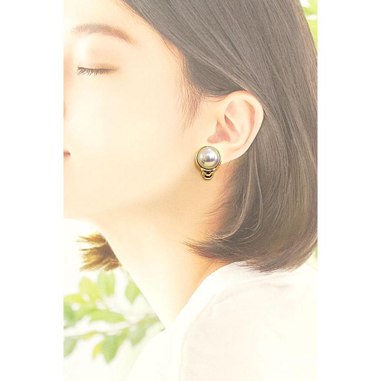 タサキ 田崎真珠 マベパール イヤリング K18イエローゴールド TASAKI 
