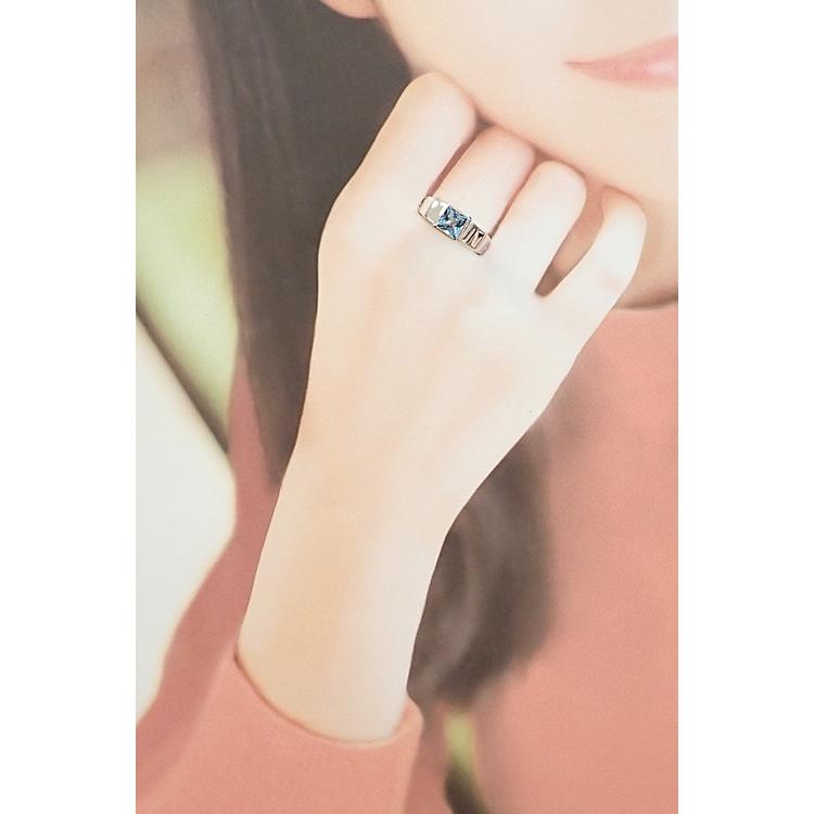 グッチ ブルートパーズ リング K18ホワイトゴールド GUCCI G ロゴ