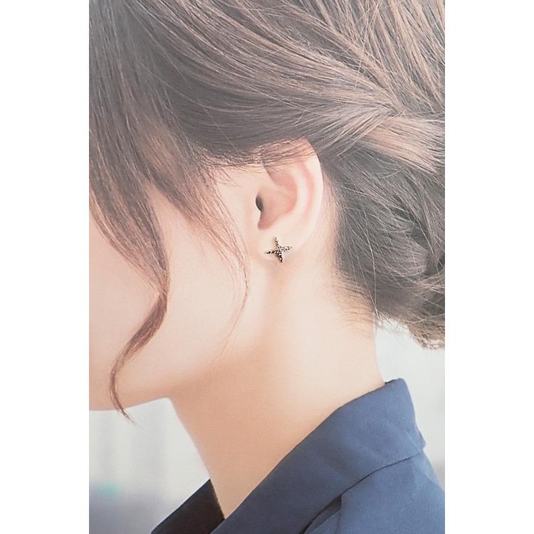 カシケイ ブラウンダイヤモンド ネイキッド ピアス K18ブラウン