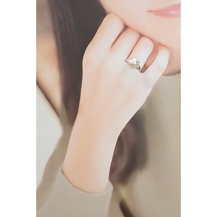 タサキ 田崎真珠 白蝶真珠(南洋真珠) リング ダイヤモンド Pt900 