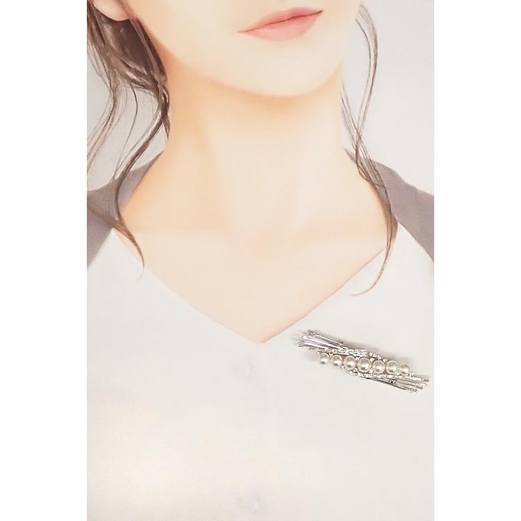 MIKIMOTO（ミキモト） アコヤ真珠 ブローチ ダイヤモンド K14ホワイト