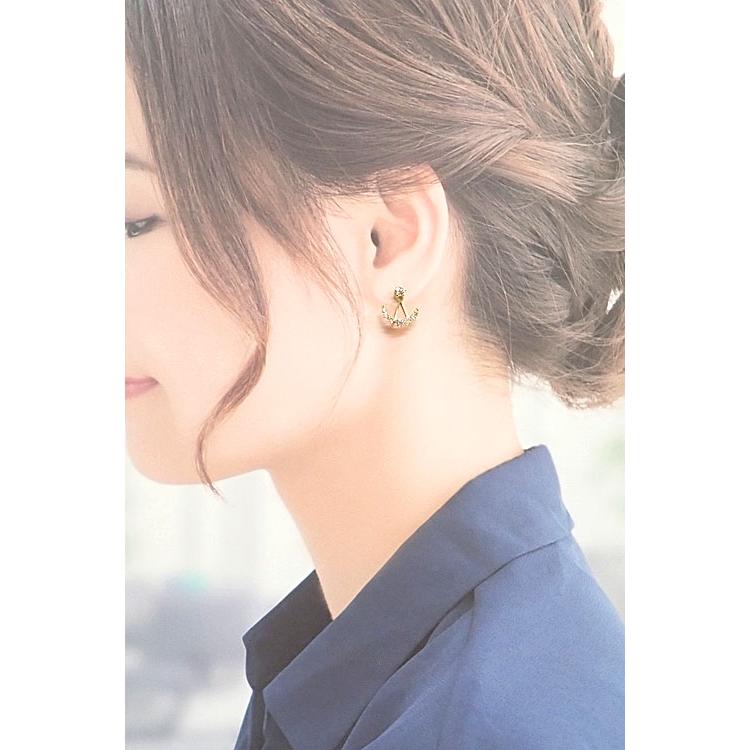 GSTV K18 トリートカラー ダイヤ ピアス 0.14ct