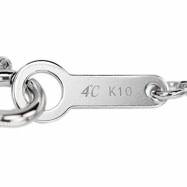 ヨンドシー カラーストーン ネックレス ダイヤモンド K10WG 4 