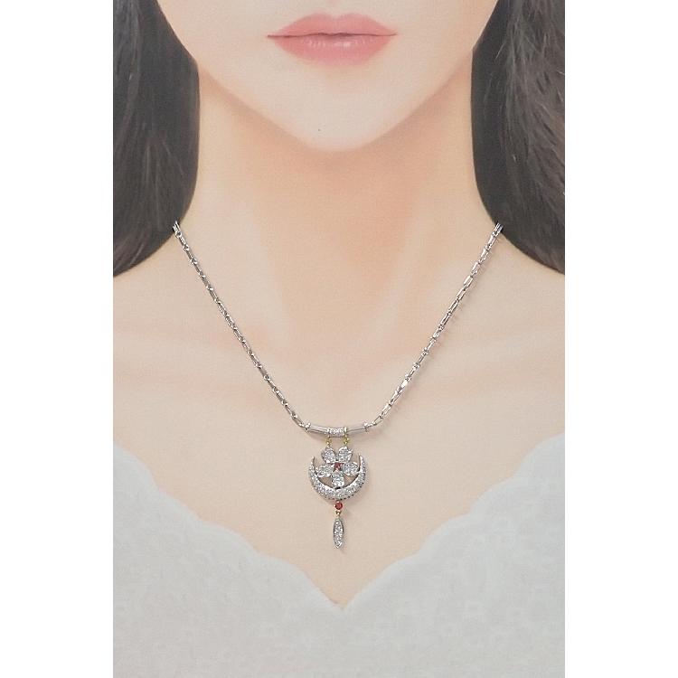 小川和朗 ダイヤモンド ネックレス ピンクトルマリン K18WG YG KAZUO 