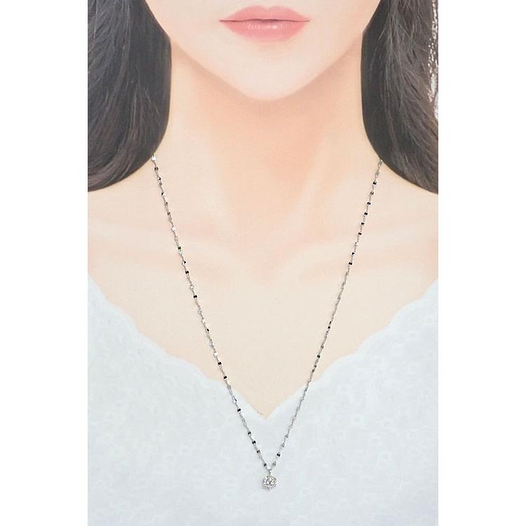 エステール ダイヤモンド ロング ネックレス Pt900 Pt850 ESTELLE 送料