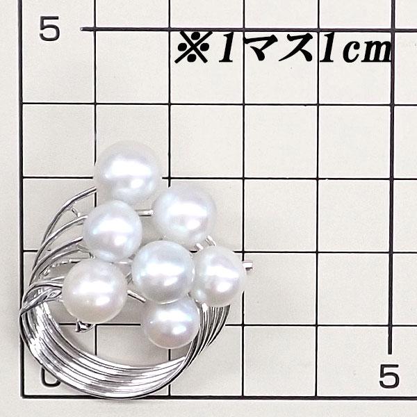 MIKIMOTO（ミキモト） アコヤ真珠 ブローチ K14ホワイトゴールド 送料
