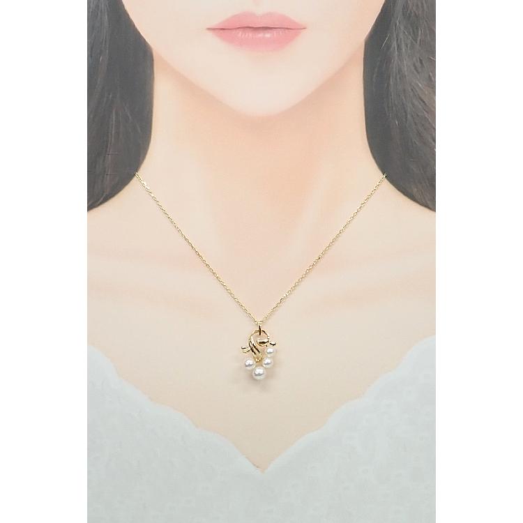 ミキモト⭐︎パールペンダント ゴールドチェーンネックレス MIKIMOTO ミキモト アコヤ真珠 ネックレス K18イエローゴールド 送料