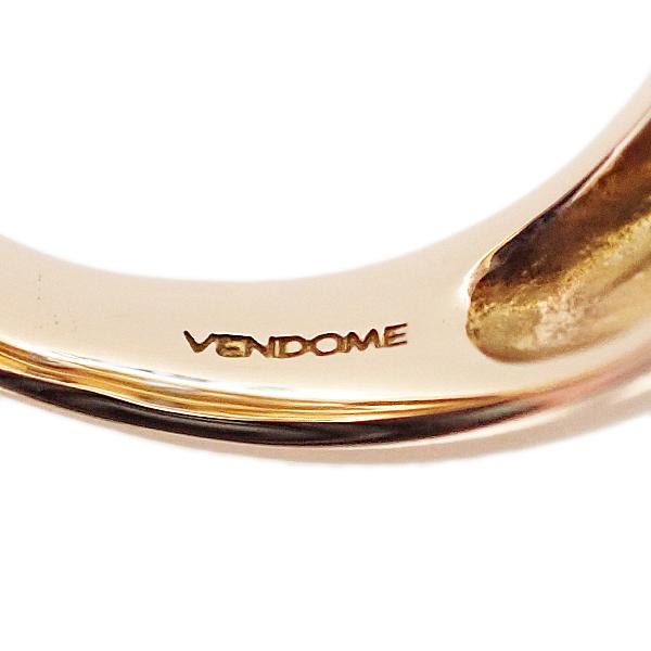 VENDOME ヴァンドーム青山 K18PG Pt900 AOYAMA クロス 重ね付け風 幅広  