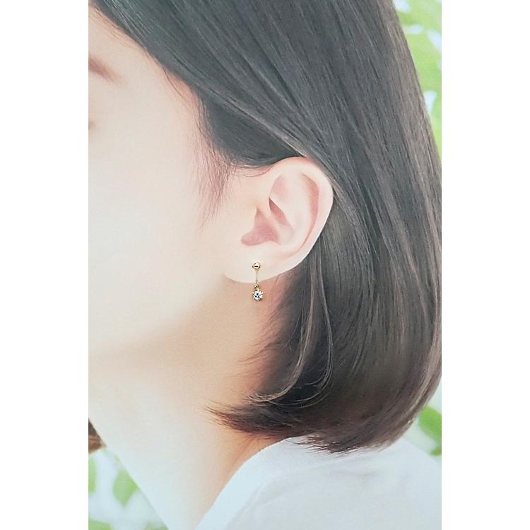 タサキ 田崎真珠 ダイヤモンド イヤリング K18イエローゴールド TASAKI 