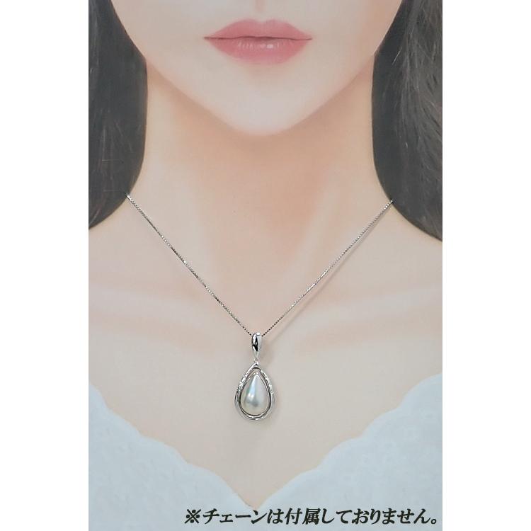 タサキ 田崎真珠 マベパール ペンダントトップ ダイヤモンド K14WG