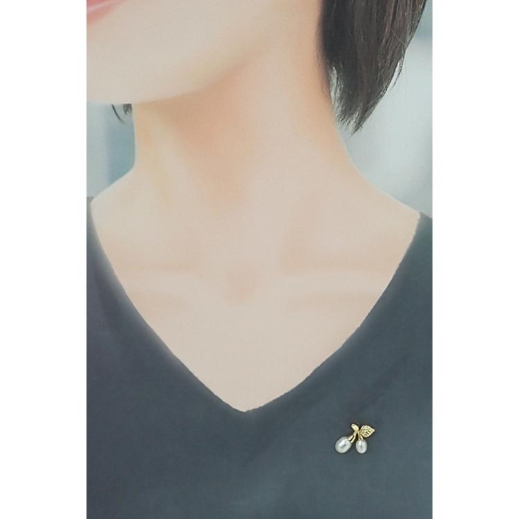 MIKIMOTO（ミキモト） 淡水真珠 K18YG MIKIMOTO さくらんぼ チェリー