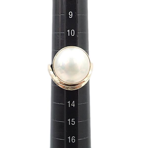 タサキ 田崎真珠 マベパール リング K14イエローゴールド TASAKI 一粒