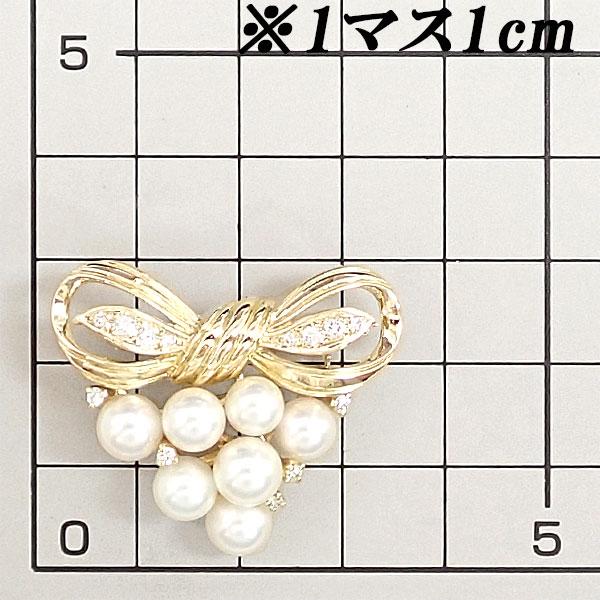 MIKIMOTO（ミキモト） アコヤ真珠 ダイヤモンド K18イエローゴールド