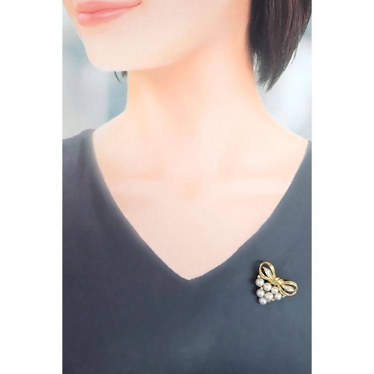 MIKIMOTO（ミキモト） アコヤ真珠 ダイヤモンド K18イエローゴールド