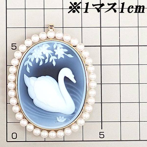 タサキ 田崎真珠 シェル ブローチ アコヤ真珠 K18YG TASAKI ペンダント