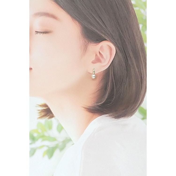 タサキ 田崎真珠 アコヤ真珠 イヤリング K18イエローゴールド TASAKI
