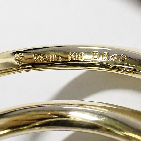 カラッチ ダイヤモンド パイナスリング リング K18YG WG KARATI メンズ 