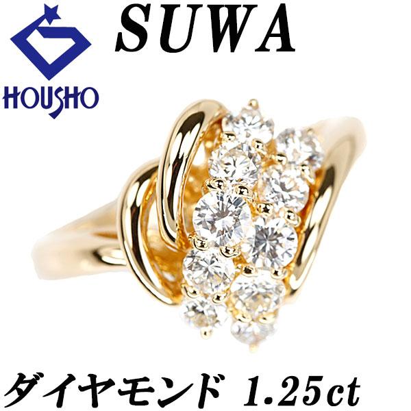 【SUWA】 ダイヤモンド リング K18イエローゴールド