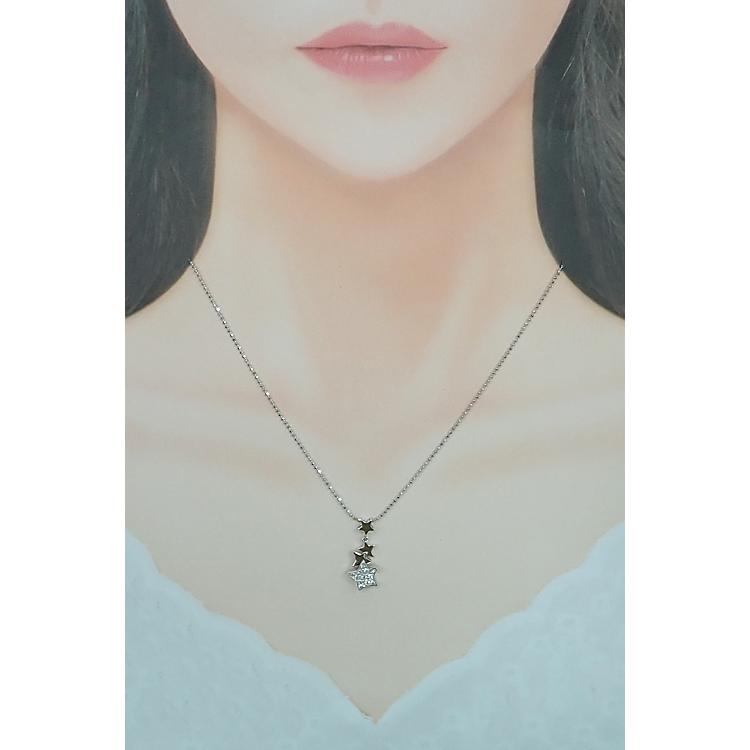 ゴールデンデュー ダイヤモンド ネックレス K18ホワイトゴールド 星
