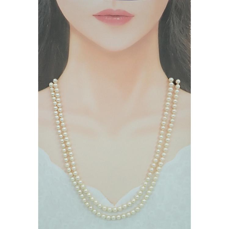 タサキ 田崎真珠 アコヤ真珠 ネックレス SV TASAKI 連 ロング 送料無料