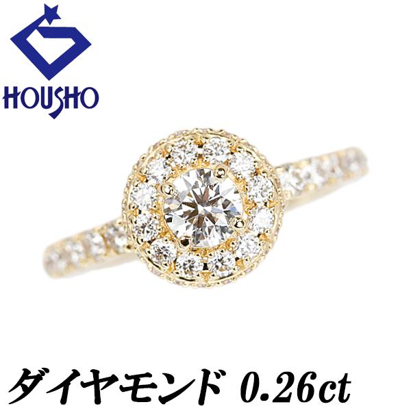 ダイヤモンド リング イエローゴールド ラウンド サークル 円 丸