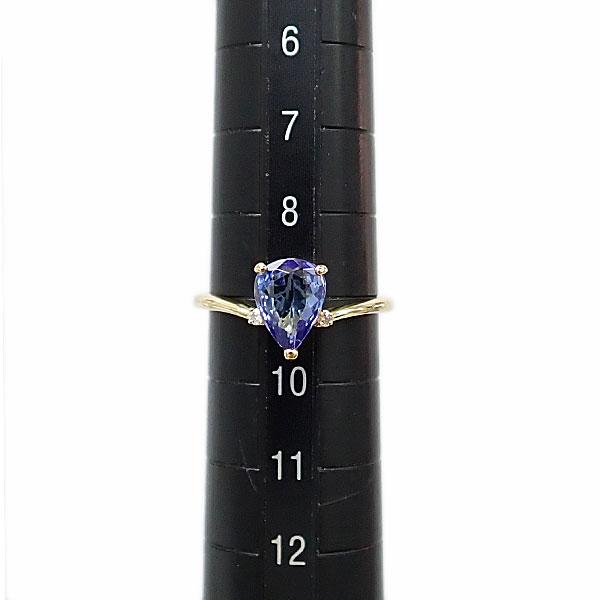 ジーエスティービー タンザナイト リング ダイヤモンド K18YG GSTV