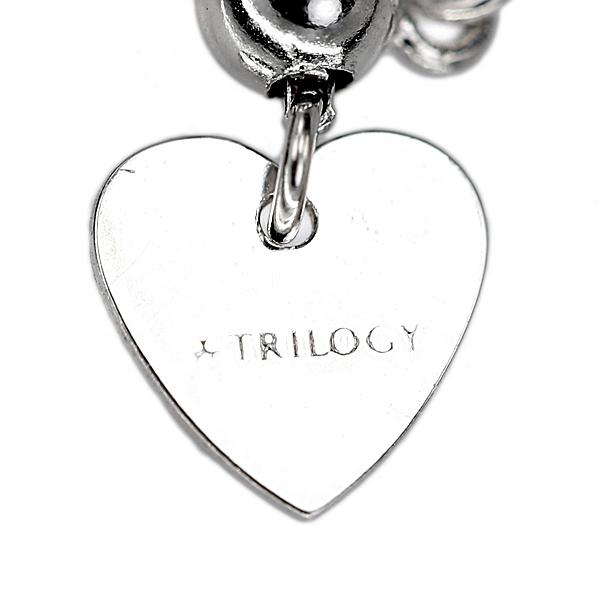 トリロジー TRILOGY ダイヤモンド ネックレス K18ホワイトゴールド 3連