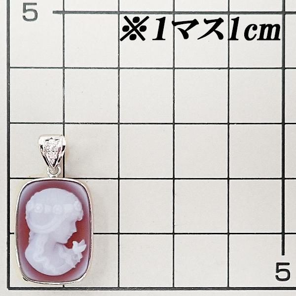 タサキ 田崎真珠 アゲート ペンダントトップ ダイヤモンド K18WG