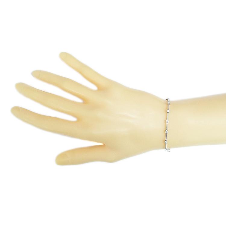 タサキ 田崎真珠 ダイヤモンド ブレスレット K18ホワイト