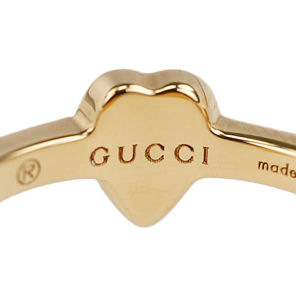 グッチ（Gucci）アイコンハートリングK18イエローゴールド （K18YG） GUCCI（グッチ） ハート アイコン K18イエローゴールド #9 GG ロゴ 地