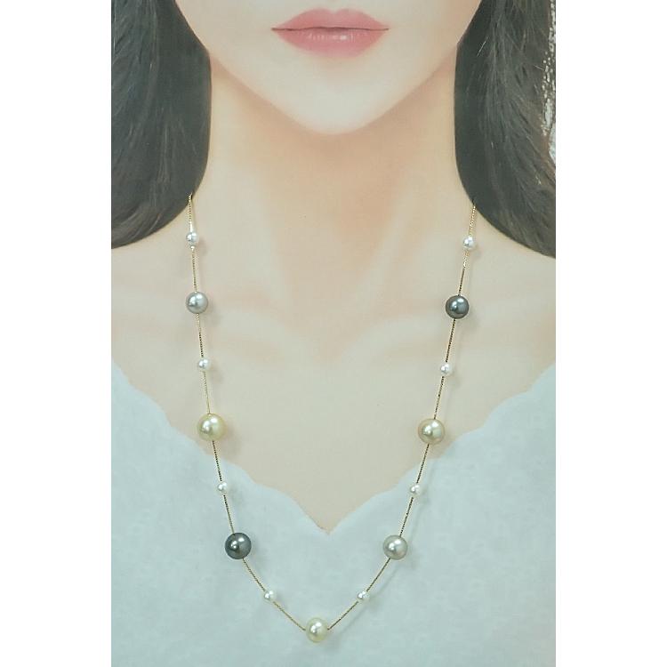 タサキ 田崎真珠 白蝶真珠(南洋) 黒蝶真珠 アコヤ真珠 K18YG TASAKI