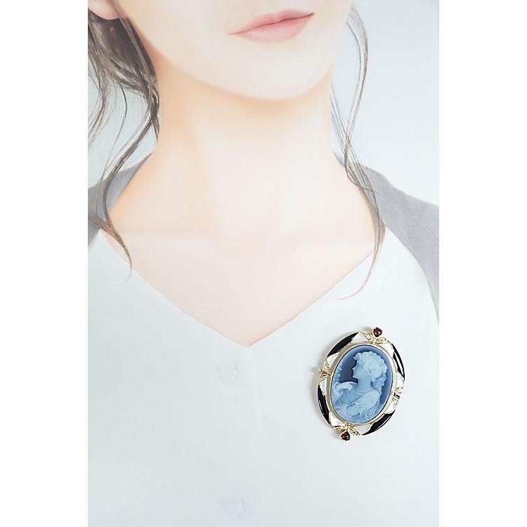 K18刻印 と0.144ct ダイア　カメオ ブローチ ペンダント 楽天市場】K18 プラチナ ダイヤモンド シェルカメオ ブローチ