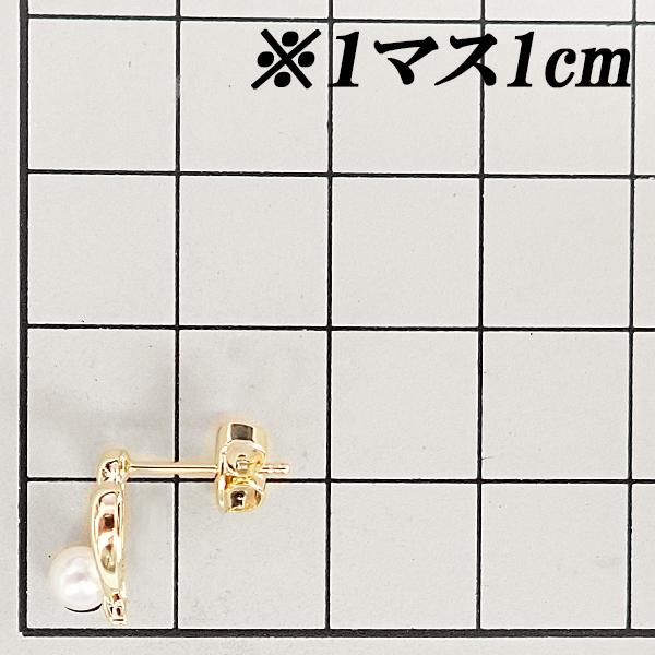 MIKIMOTO（ミキモト） アコヤ真珠 ピアス K18イエローゴールド ハート