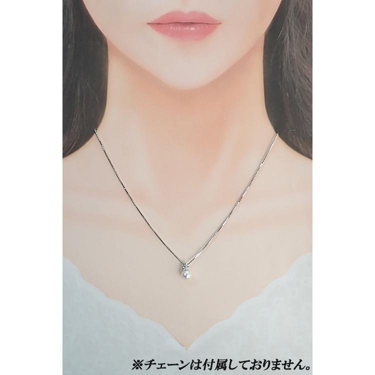 極美品 ミキモト アコヤ本真珠ベビーパールペンダントトップ シルバー MIKIMOTO（ミキモト） アコヤ真珠 ペンダントトップ ダイヤモンド K18